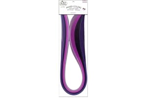 Quilled Creations Mixed Color Quilling Paper, 1/8-Inch, Purple, 100 Per Package
