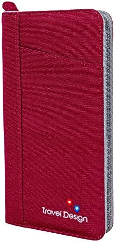 Passport Wallet - Family Passport Holder - Travel Wallet for Women Men Documents Organizer (Red)