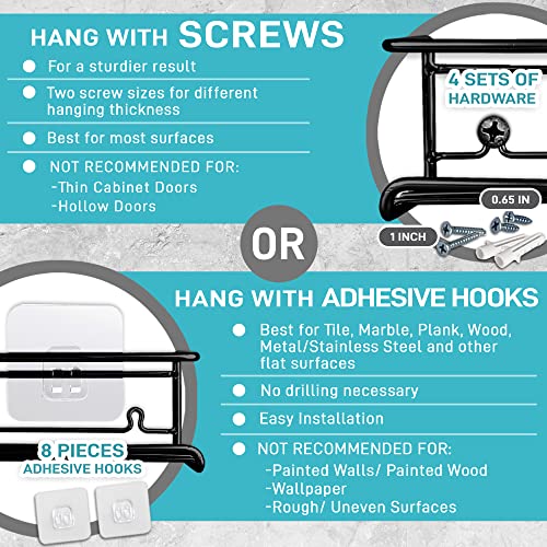 Ultimate Hostess Spice Rack Wall Mount 4Tier, SpaceSaving Wall