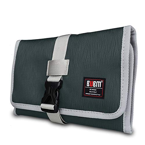 Travel Organizer, BUBM Cable Bag/USB Drive Shuttle Case/Electronics Accessory Organizer-Olive Green - Thumbnail 5