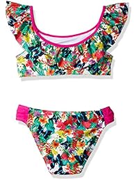 Jessica Simpson traje de baño de dos piezas para niñas con mangas