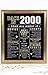 Katie Doodle 20th Birthday Decorations Gifts for Husband Wife Men Women - Includes 8x10 Back in 2002 Sign [Unframed], BD020, Black/Gold
