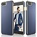 LOHASIC for iPhone 8 Plus Case, Leather Slim Fit Soft Flexible TPU Bumper Cases Protective Cover Compatible with iPhone 8 Plus - Navy Blue