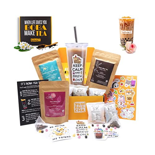 YUMBUCHA Boba Making Kit / Boba Tea Kit 30 drinks + Reusable Boba Cup