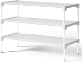 Kitsure Premium Non-Woven Shoe Rack Shelf 63 x 30 x 39 cm White