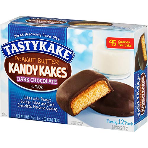 Tastykake, Kandy Kakes Dark Chocolate Peanut Butter MP Comm Snack Cake, 8 oz
