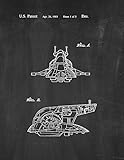 Star Wars Slave I Patent Art Print Chalkboard Poster (8.5