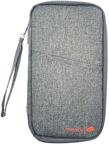 Travel Wallets,Family Passport Holder,RFID Blocking Waterproof Document Organizer Case for Men Women (Gray)