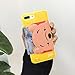 Yellow Winnie the Pooh Bear Leather Case with Card Holder Stand for iPhone 7 Plus / 8 Plus 7+ 8+ 7Plus 8Plus Large Size Disney Cartoon Protective Pratical Cute Lovely Gift Kids Boys Girls Little Girls