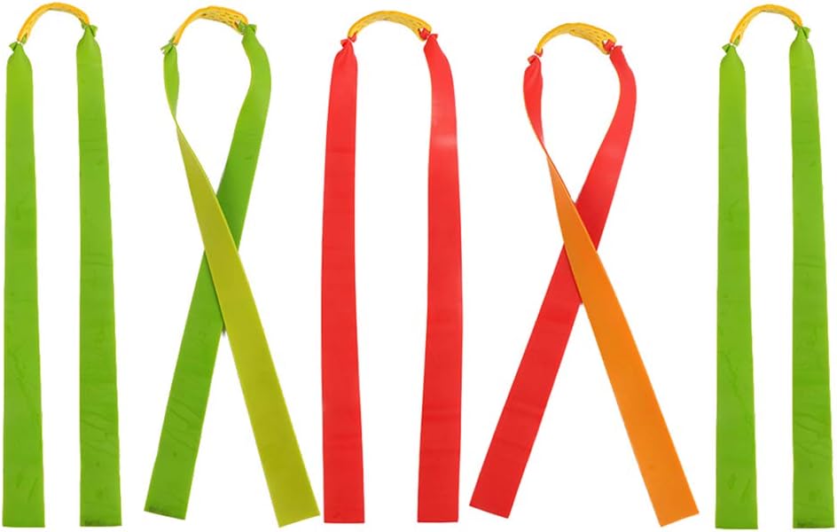Huntingdoor Slingshot Flat Rubber Band for Hunting Shooting Replacement Powerful Bands Quick Rebound 5pcs Random Color