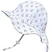 Baby Sun Hat with Chin Strap, Drawstring Adjust Head Size, Breathable 50+ UPF (S: 0-9m, Anchor)