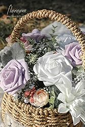 Floroom Artificial Flowers 50pcs Real Looking Lilac