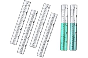 dgudgu 6 Packs of 5" Capacity Rain Gauge Plastic Replacement Tubes for Yard Garden Outdoor Home, Rain Gauge Outdoor, Rain Guage New