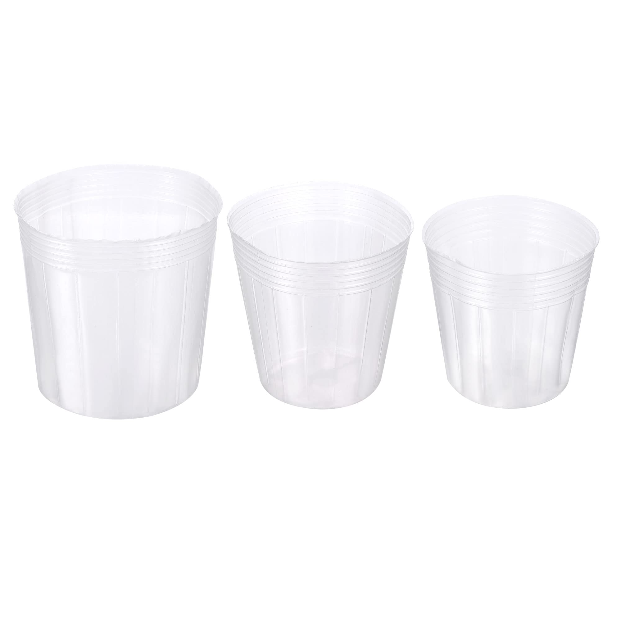 PATIKIL 3 3.8 5 Inch Plastic Plant Nursery Pots 36 Pack Flower Starting Container for Indoor Outdoor, Clear