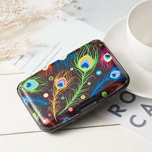 Elfish Mini RFID Aluminum Wallet Credit Cards Holder Metal ID Case for Men Women (Color 18)