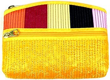 FabCloud bag Rainbow yellow mini bag by WiseGloves bag organizer makeup cosmetic case purse clutch bag