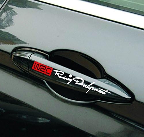 Nusey (TM)car-styling Stickers 4Pcs/set 5color TRD Car Sticker Reflective WRC Auto Car Handle Door Knob Sticker Decal llaveros For opel vw