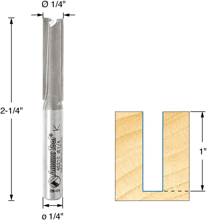 Amana Tool - 45210 Carbide Tipped Straight Plunge High Production 1/4 Dia x 1" 4 S, Packs - Image 3