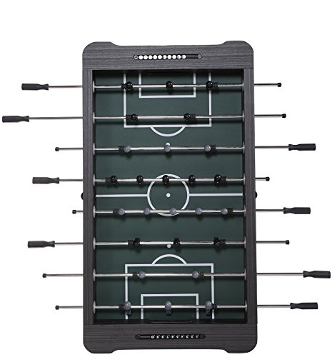 Sport Squad Greyson Foosball Table Soccer Game - 56" Regulation Size Foosball Table for Adults and Kids - Competition Family Soccer Game w/ Wood Grain Finish, Abacus Scorers & 2 Cup Holders