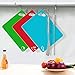 Extra Thick Flexible Plastic Kitchen Cutting Board Mats Set, Set of 4 Colored Mats With Food Icons & Easy-Grip Handles, BPA-Free, Non-Porous, Dishwasher Safe By Olivivi