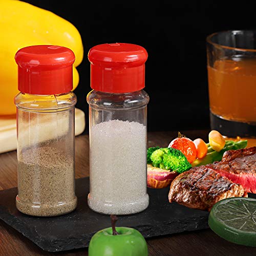 24 Pcs Plastic Spice Jars Bottles 3.5 Oz/100ml Empty Seasoning