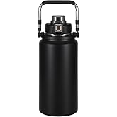 OJOJ 2.5L Large Insulated Water Bottle, 304 Stainless Steel Double Wall Vacuum Thermoses, 12H Hot &amp; 24H Cold Retention, Wide Mouth Reusable Thermal Water Bottle for Outdoor Sports Camping