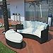 Modway Taiji Outdoor Patio Daybed in Espresso White