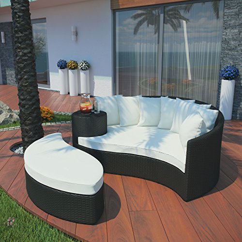 Modway Taiji Outdoor Patio Daybed in Espresso White - Thumbnail 5