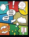 Blank Comic Books for Kids-Draw Your Own Comics