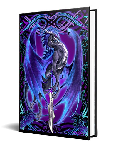 Dragon Fantasy Storm Blade Purple Dragon Embossed Journal Diary Notebook with Strip 6