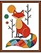 ITSTITCH Cross-Stitch Stamped Kits 14CT 9X12 inch DIY Embroidery Starter Kits Easy Patterns Embroidery for Crafts Crossstitching Kits Preprinted Adult -Seven Color Fox