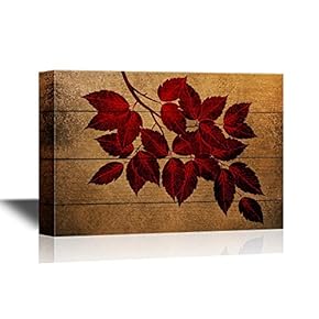 Canvas Wall Art - Branch with Fresh Leaves - Gallery Wrap Modern Home Art | Ready to Hang - 12x18 inches