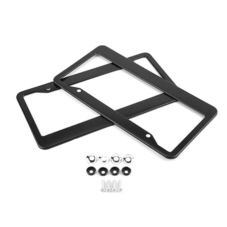 Keenso Universal-Halterung für Nummernschild, Edelstahl, Spiegelpolitur, 2 Stück (amerikanisches Nummernschild, kanadisches K