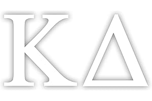 Pro-Graphx Kappa Delta Greek Sorority Sticker Decal, 2.5 Inches Tall, White