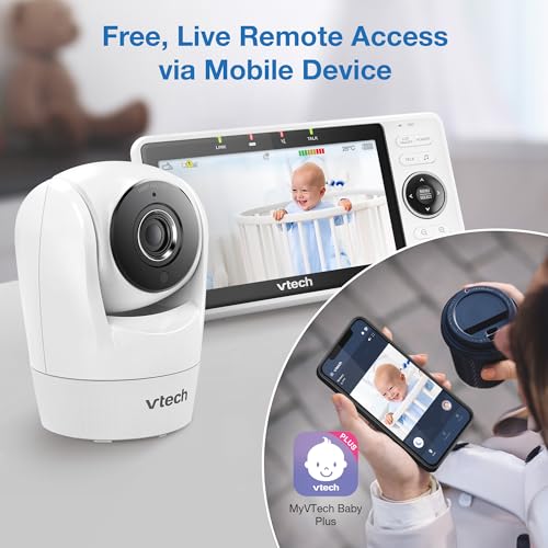 VTech Upgraded Smart WiFi Baby Monitor VM901, 5-inch 720p Display