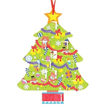 Articoli Natale.Calendario Dell Avvento Albero Di Natale Baker Ross Confezione Da 3 Creativi Articoli Natalizi E Artigianali Per Bambini Da Realizzare E Decorare Amazon It Amazon It