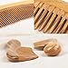 Wood comb, wide tooth comb ,nature Green sandalwood comb hand made 100% nature hair comb Anti static wide tooth hair comb fine tooth hair comb Scalp massage combs nature made