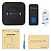 Tenswall Wireless Doorbell Waterproof Door Bell Kit - 1000 Feet Operating, 55 Chimes, 5 Level Volume, LED Indicator, 1 Push Button Transmitter & 1 Plug-In AC Receiver (No Batteries Required) - Black