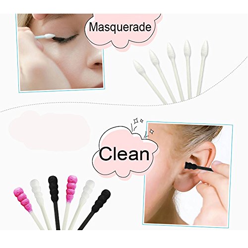 jiayit For Camping SingleLady NEW 200 PCS Soft Cotton Swab Multi-purpose Applicator Extra Long Handle (White) - Thumbnail 2