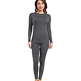 wirarpa Women's Fleece Lined Thermal Underwear Set Long Johns Base Layer Set for Women Winter Top Bottom