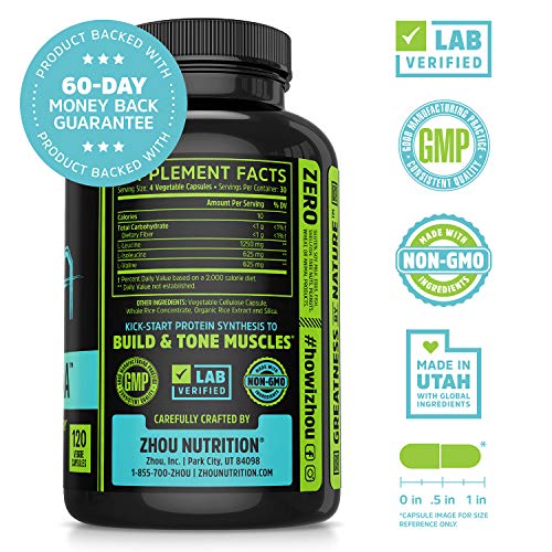 Zhou Muscle BCAA Branched Chain Amino Acids Build Muscle, Improve