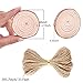 Caydo 30 Pieces 2.4-2.8 Inch Unfinished Predrilled Wood Slices Round Log Discs and 33 Feet Natural Jute Twine for Wedding Ornaments and Home Hanging Decorations