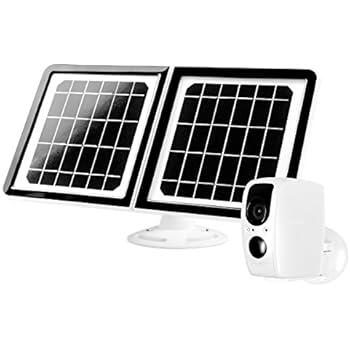 Lynx Solar Weatherproof Outdoor Wifi Surveillance Camera With Solar Panel, Facial Recognition, Night Vision, White