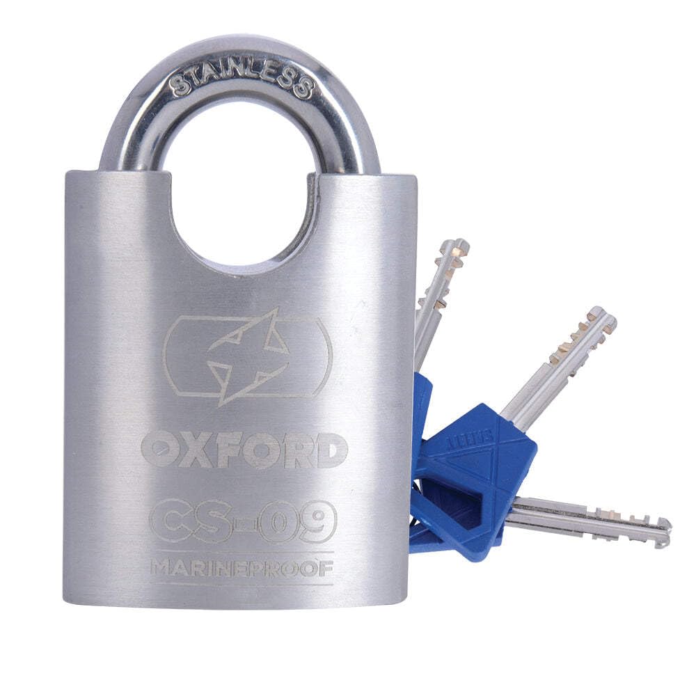 Oxford Marine Proof Padlock CS-12 | Stainless Steel Heavy Duty Corrosion Resistant Shackle - Ideal for Boats, Bikes, Sheds, Gates