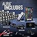 Aura 6pc Auto Interior Lighting LED Strip Kit - Double Row - 16+ Smart-Color, Soundsync, Light Show Patterns, and Remote - Accent Underdash Footwell Floor