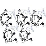 Lsgoodcare 5PCS 2PIN Covert Acoustic Tube Earpiece PPT MIC for Motorola COBRA Talkabout Walkie Talkie Two Way Radio 2PIN
