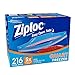 Ziploc Double Zipper Quart Freezer Bags, 216 Count