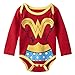 A&J Design Baby Girls' Wonder Women Long Sleeve Bodysuit Snapsuits 6-9 Months