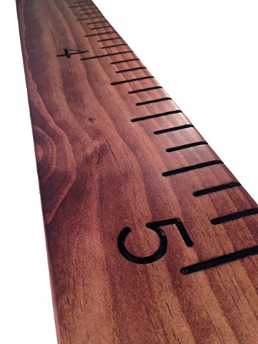 Custom Engraved Calligraphy Growth Chart, Personalized Wooden Ruler, Measuring Height Stick, Routed