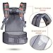Lictin Baby Carrier for Newborn - Baby Carriers Front and Back, Breathable Adjustable Ergonomic Baby Backpack Carrier for Infant up to 33 lbs/ 15 kg, Gray